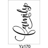 Yazı Desenler Stencil Şablon (21x30) YZ-170