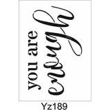 Yazı Desenler Stencil Şablon (21x30) Yz-189