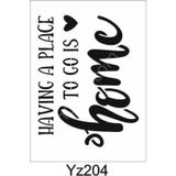 Yazı Desenler Stencil Şablon (21x30) Yz-204