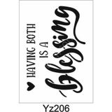 Yazı Desenler Stencil Şablon (21x30) Yz-206