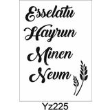 Yazı Desenler Stencil Şablon (21x30) Yz-225