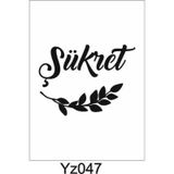 Yazı Desenler Stencil Şablon (25x25) YZ-047
