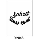 Yazı Desenler Stencil Şablon (25x25) Yz-048