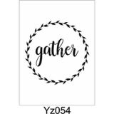 Yazı Desenler Stencil Şablon (25x25) YZ-054