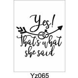Yazı Desenler Stencil Şablon (25x25) Yz-065