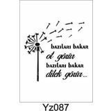 Yazı Desenler Stencil Şablon (25x25) Yz-087