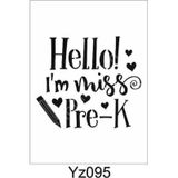 Yazı Desenler Stencil Şablon (25x25) Yz-095