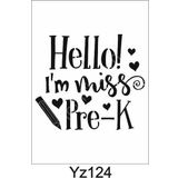 Yazı Desenler Stencil Şablon (25x25) Yz-124
