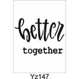 Yazı Desenler Stencil Şablon (25x25) YZ-147