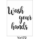 Yazı Desenler Stencil Şablon (25x25) Yz-172