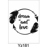 Yazı Desenler Stencil Şablon (25x25) Yz-181