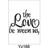 Yazı Desenler Stencil Şablon (25x25) Yz-188