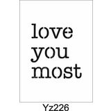 Yazı Desenler Stencil Şablon (25x25) Yz-226
