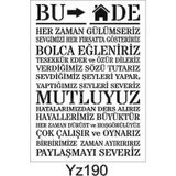 Yazı Desenler Stencil Şablon (25x35) YZ-190
