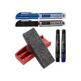 Yazı Tahta Kalemi ve Yazı Tahta Silgisi Plastik Mıknatıslı 1 Paket Beyaz Yazı Tahtası Kalemi Silgisi ve Kartuşu Manyetik