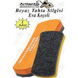 Yazı Tahta Silgisi Eva 1 Adet Beyaz Yazı Tahtası Silgisi Kaliteli Keçe Uçlu Eva Okul Sınıf Ofis Kuru Silgi - Çok Renkli - 11x5 cm - Standart