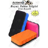 Yazı Tahta Silgisi Eva 3 Adet Beyaz Yazı Tahtası Silgisi Kaliteli Keçe Uçlu Eva Okul Sınıf Ofis Kuru Silgi - Çok Renkli - 11x5 cm - Standart