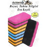Yazı Tahta Silgisi Eva 9 Adet Beyaz Yazı Tahtası Silgisi Kaliteli Keçe Uçlu Eva Okul Sınıf Ofis Kuru Silgi - Çok Renkli - 11x5 cm - Standart