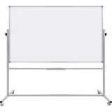Yazı Tahtası Mobil Çift Taraflı Tekerlekli 360° Dönerli Laminant 120X200 cm - Beyaz - Standart