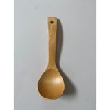 Yazıcı %100 Doğal Bambu Kaşık Çorba Kaşığı Dekoratif Kaşık - Kahverengi