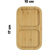 Yazıcı 2'li Çerezlik Sunumluk Premium Bambu 17X10X1.9CM - 1 Adet