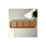 Yazıcı Bambu Bölmeli Çerezlik / Sunumluk Özel Seri 30X10X1,9CM 4 Bölmeli - 1 Adet