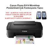 Yazıcı Kablosu Hediyeli !..Canon Pixma E414 Çok Fonksiyonlu Yazıcı-(Sıfır-Kartuşsuz) Mürekkep Püskürtmeli Yazıcı