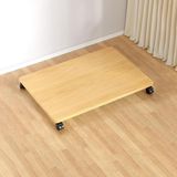 Yazıcı Standı, 4 Tekerlekli Masa Altı Yazıcı Rafı - Ev Ofis için Mobil Yazıcı Standı ve CPU Tutucu (Ahşap 50x35x6.2cm) - Yerden Tasarruflu ve Kolay Taşınabilirlik Çözümü