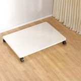 Yazıcı Standı, 4 Tekerlekli Mobil Masa Altı Yazıcı Standı - Ev Ofis için Ayarlanabilir Yerden Tasarruflu Yazıcı Rafı ve CPU Tutucu - Beyaz 50x35x6.2cm, Kolay Hareketlilik ve Düzenleme