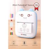 Yazıcı Termal Kablosuz Bağlantılı Ap Kontrol Taşınabilir Mini Yazıcı C9 Mavi