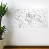 Yazılabilir Dünya Haritası Manyetik Duvar Stickerı 110 X 56 Cm (Timya/Go1395) 204596