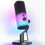 Yazılımlı Xlr/Usb Oyun Mikrofonu, Akış Podcast Vokal Kaydı İçin Rgb'li Dinamik Pc Mikrofonu, Sessiz Düğmeli Bilgisayar Mikrofonu, Kazanç Düğmesi, Ses Kontrolü, Masaüstü Standı Pd100x
