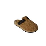YAZKIŞ Kadın Siyah Camel Kışlık Ev Terliği Camel