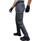 Yazlık Esnek Likralı Pamuklu Kumaş Erkek Kargo Pantolon - Gri - 36