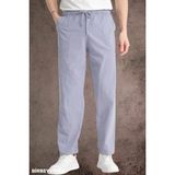 Yazlık Keten Pantolon Ham Bez Eşofman Beli Lastikli Unisex Rahat Kalıp Hambez Büyük Beden Alt Eşofman %100 Pamuk - Açık Gri - 3XL