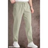 Yazlık Keten Pantolon Ham Bez Eşofman Beli Lastikli Unisex Rahat Kalıp Hambez Büyük Beden Alt Eşofman %100 Pamuk - Yaşil - 6XL