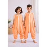 Yazlık Kolsuz Müslin Bebek ve Çocuk Uyku Tulumu%100 Pamuk 0.5 TOG Oeko-Tex Sertifikalı Nefes Alan Terletmeyen Kumaş Çift Yönlü Fermuarlı Unisex 2-8 Yaş (4-5 Yaş)