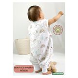 Yazlık Müslin Uyku Tulumu, 0.5 Tog Tek Katlı Çocuk Uyku Tulumu,gökkuşağı Desenli Bebek Unisex Tulum Gökkuşağı 2-3 Yaş