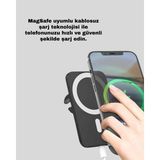 Yazline Global 360° Döner Başlıklı Magsafe Araç Telefon Tutucu Hızlı Şarjlı - Renkli