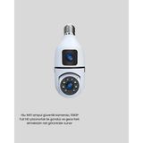 Yazline Global Ampul Tipi Wifi Kamera 2mp Lensli Full Hd Görüntü ve Akıllı Hareket Algılama - Renkli