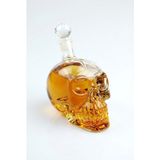 Yazline Global Crystal Head Kuru Kafa Cam Şişe Viski Likör Hediyelik Sürahi (1000 Ml) - --