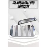 Yazline Global Güneşlik Koruyucu Perde Metalize Oto Araç Araba Güneşliği Ön Cam Güneşliği - Renkli
