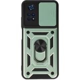 Yazline Global Mey Ithalat® Poco M4 Pro 4g Kılıf Pars Lens Yüzüklü Silikon - Yeşil