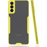 Yazline Global Mey Ithalat® Samsung Galaxy S21 Plus Kılıf Platin Silikon - Sarı