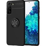 Yazline Global Mey Ithalat® Samsung Galaxy S21 Plus Kılıf Range Yüzüklü Silikon - Siyah