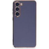 Yazline Global Mey Ithalat® Samsung Galaxy S23 Plus Kılıf Volet Silikon - Mavi