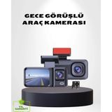 Yazline Global Üç Kameralı Dash Cam 170° Geniş Açılı Full Hd Gece Görüşlü - Renkli