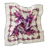 Yazma, Yemeni, Tülbent, 100x100cm, Kenarları Kroşetalı, Tamamen Pamuklu, Terletmez