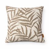 YB Concept Stone Leaf Outdoor Gri - Krem - Taş rengi Dekoratif Yastık 45x45 cm – Suya Dayanıklı, Solmaya Dayanıklı Kumaş, Dolgulu Bahçe Balkon ve Teras Kırlenti