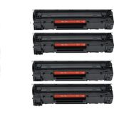 YB Hp 85A (CE285A) P1102, M1212, M1217 Uyumlu (4 Adet) Siyah Çipli Muadil Lazer Toner (Avantaj Paketi)